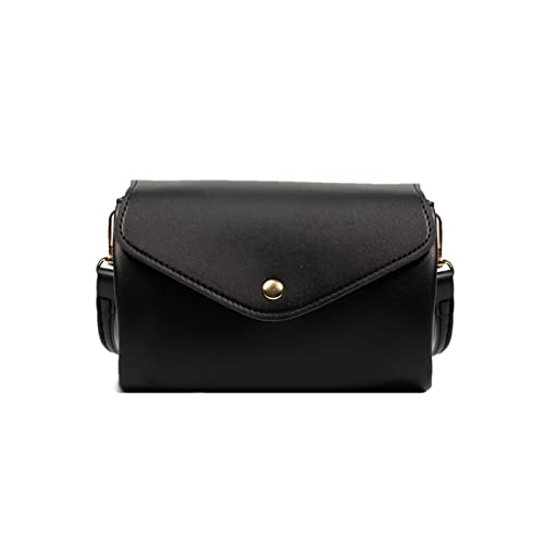 ohodhmnu Damen Tote Bag PU Leder Crossbody Tasche Vintage Taschen Casual Schultertasche Handtaschen Geldbörse für Frauen Mädchen, Schwarz , no pendant