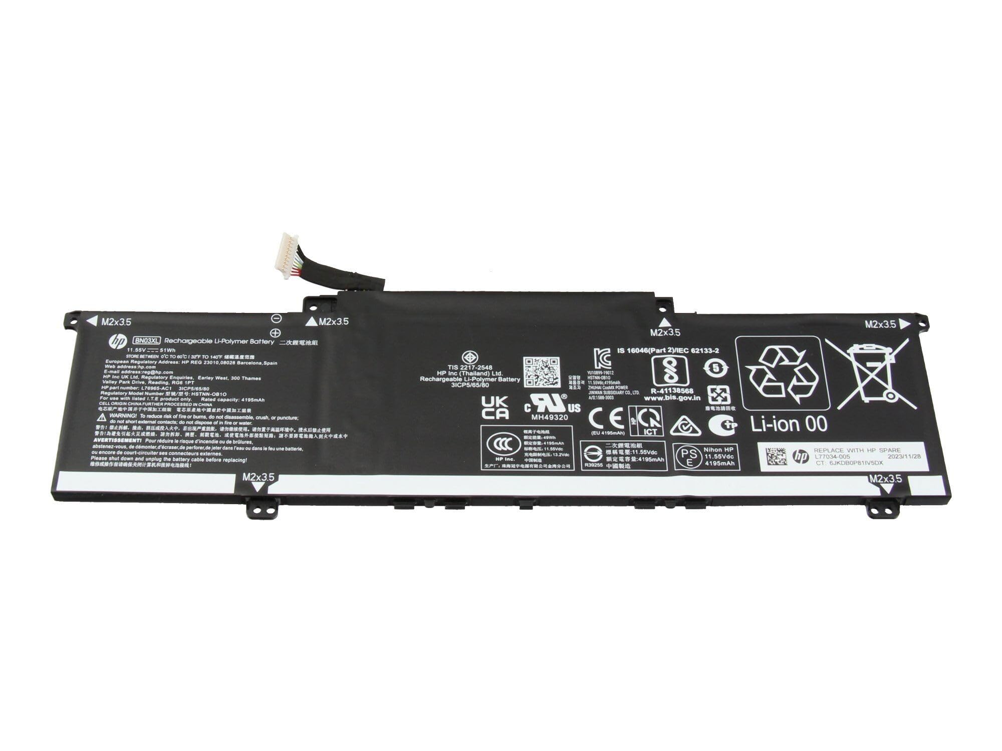 HP L77034-005 Original Akku 51Wh für Envy x360 15-ed1000, 15z-ee000, Pavilion 13-bb0000