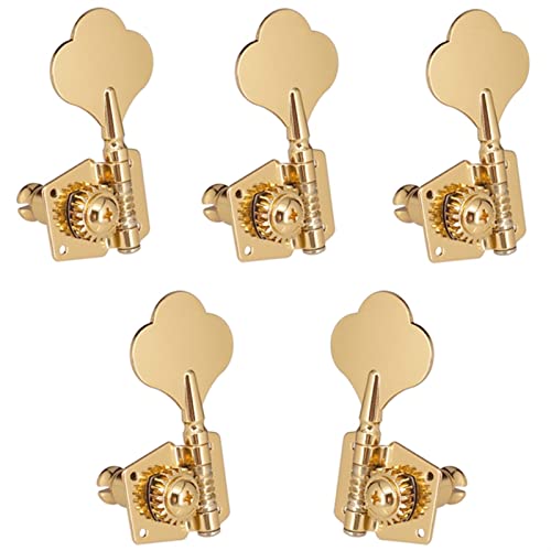 Gitarren Stimmwirbel 1 Satz Von 5 Stücke Gold Öffnen 5 Saiten Bassgitarre Tuning Pegs Tuner Machine Köpfe (Color : 2)