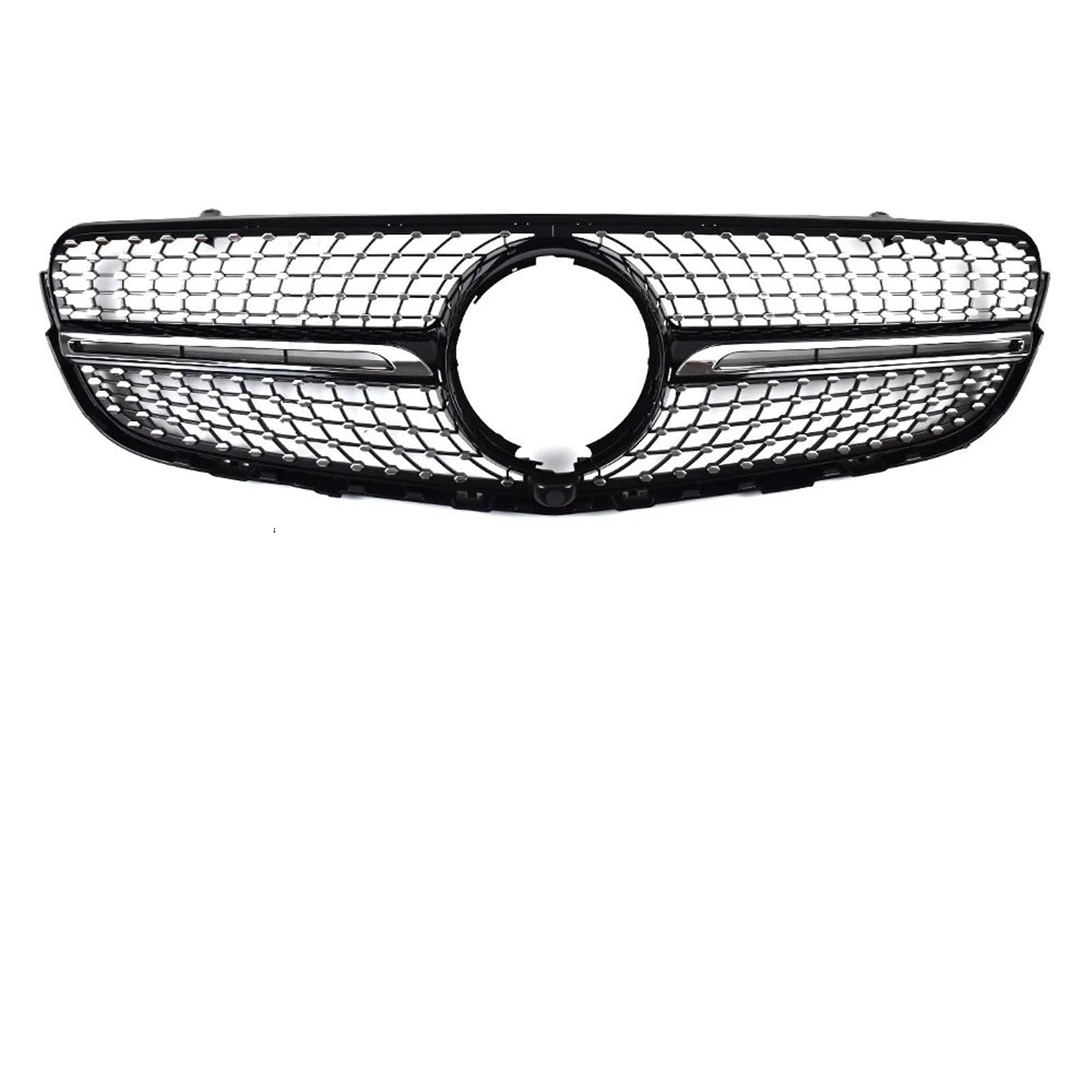 Frontgrills Für Benz GLC X253 2015-2018 Außenteil-Tuning Mittelgitter GT Diamond Style Fronteinlassgitter Racing Stoßstangengrill Front Bumper Grille(Diamond Black)