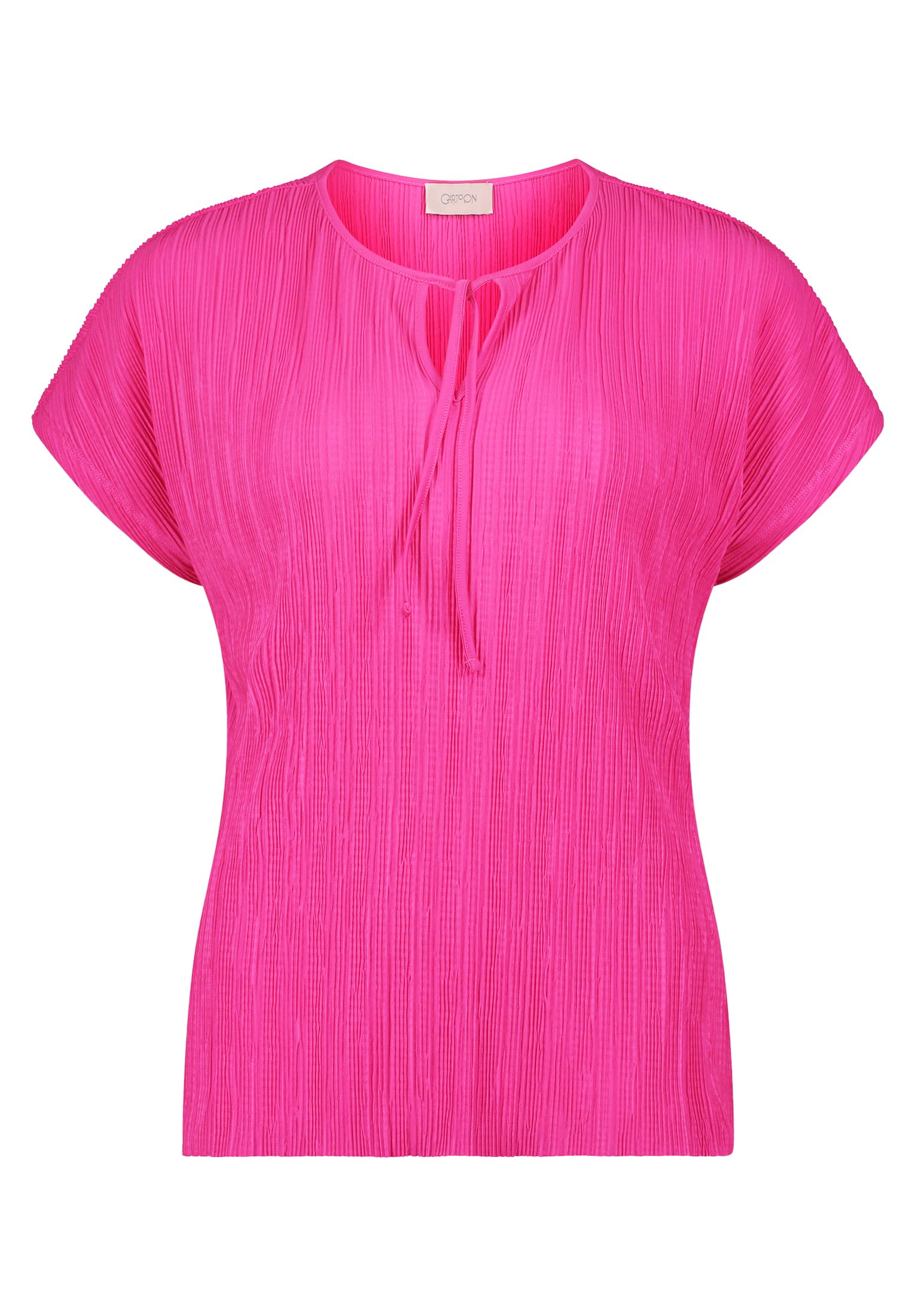 Cartoon Damen Casual-Shirt mit V-Ausschnitt Pink,38