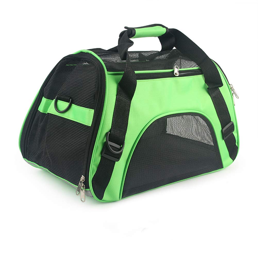 Rysmliuhan Shop Katzentransporttasche Hundetasche Flugzeug Handgepäck Haustierträger für Hunde Hundeträger Handtasche Hundeträger für mittlere Hunde Green,l