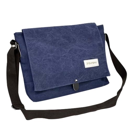 Leathario Herren Umhängetasche,Messenger Bag aus Canvas, Aktentsche Studententasche, Laptoptasche Schultertasche Kuriertasche Herrentasche Collegetasche Uni Studenten