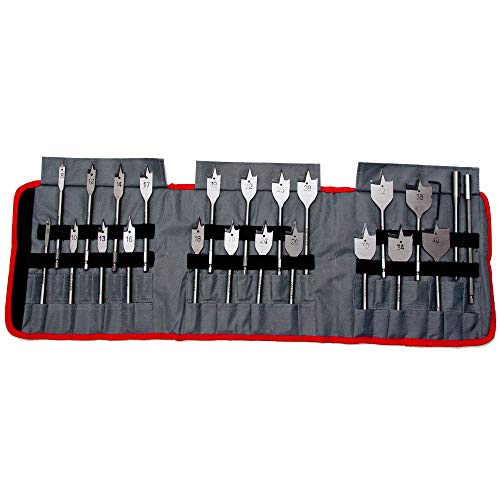 24 tgl Flachfräsbohrer Satz Set Flachfräser Holzbohrer Fräser Bohrer 6-40 mm