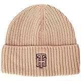 Tommy Hilfiger Damen Feminine PREP Beanie AW0AW14032 Gestrickte Mütze, Braun (Countryside Khaki), OS