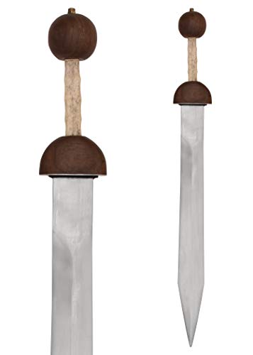 Battle-Merchant Gladius, Schwert der römischen Legionäre mit Scheide Echtes Metallschwert für Erwachsene