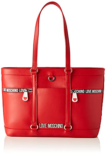 Love Moschino Damen, Schultertasche, Kollektion Herbst Winter 2021, Rot, U