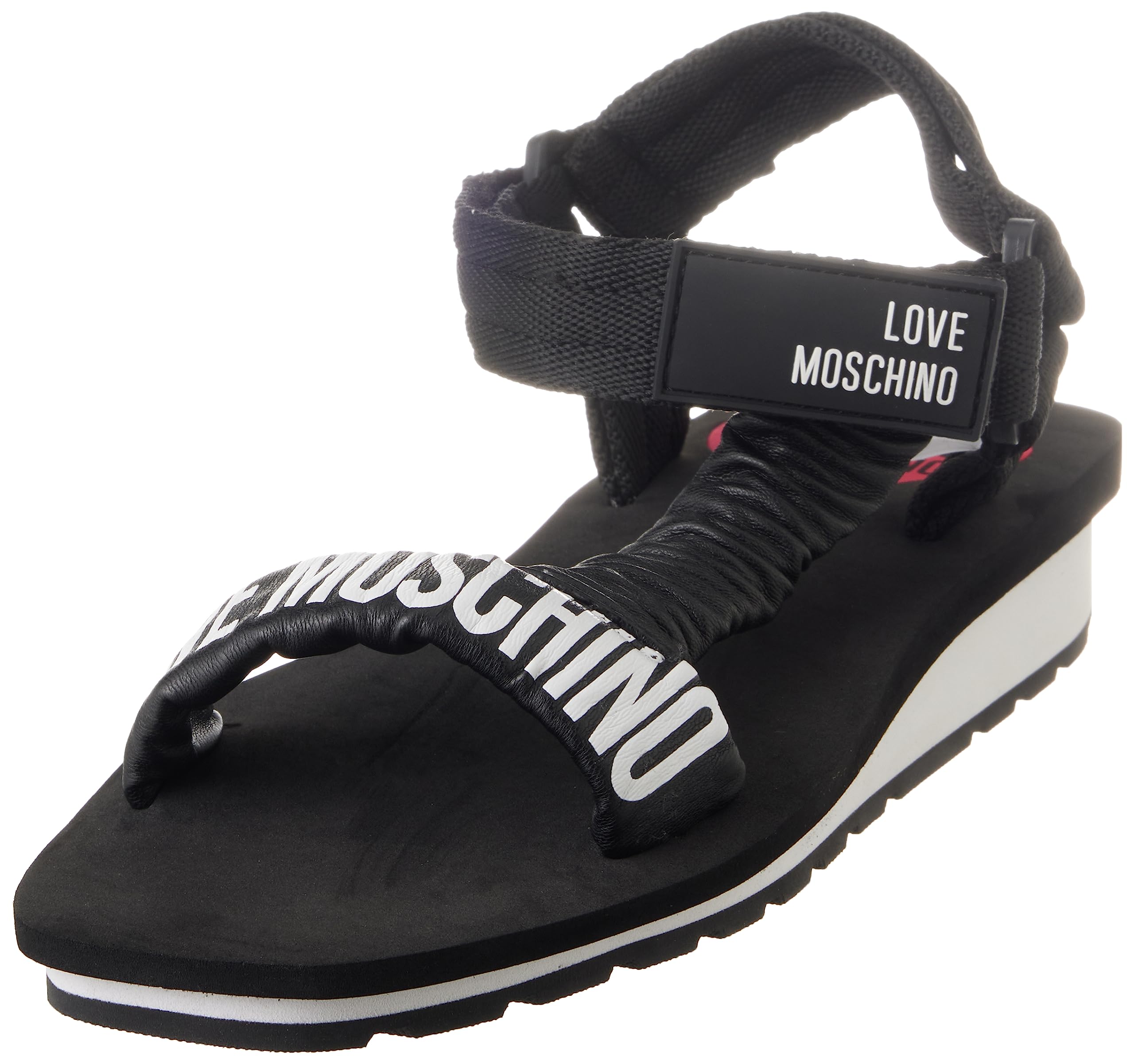 Love Moschino Damen Ja16143g0gi44000 Platform Sandalen, Schwarz, 39 EU