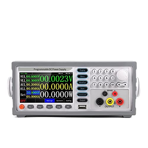 Tischnetzteil in Laborqualität, Stabilisiertes Netzteil Programmierbar Hochpräzise 5-stellige Anzeige Lineares DC-Netzteil Farbbildschirm Linear programmierbar Einfach zu bedienen, für HF- und VHF-Tra