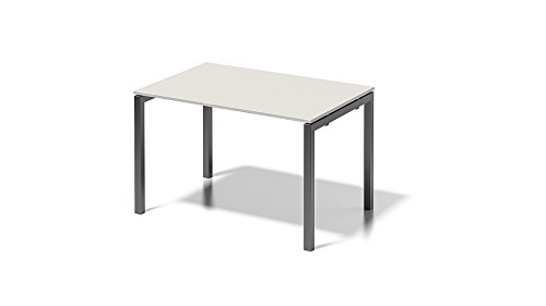 BISLEY Cito Schreibtisch, 740 mm höhenfixes U, H 19 x B 1200 x T 800 mm, Metall, Gw334 Dekor Grauweiß, Gestell Anthrazitgrau, 80 x 120 x 85 cm