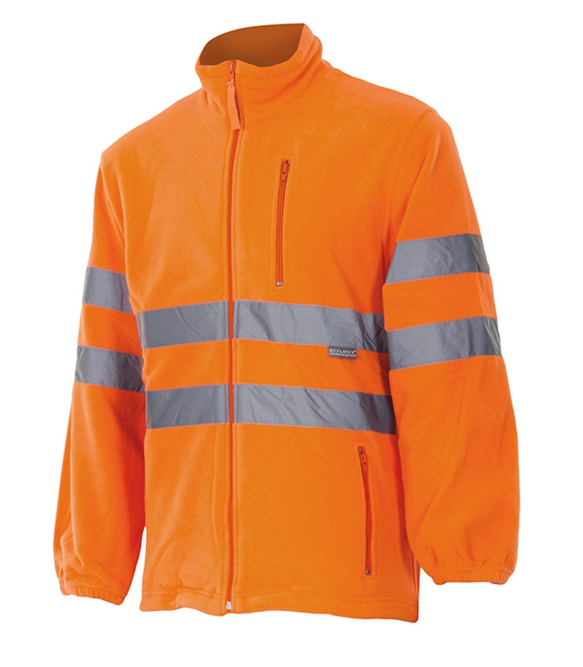 Velilla 181; Fleecejacke mit hoher Sichtbarkeit; Farbe Neonorange; Größe L