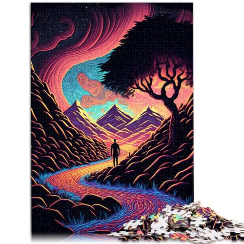 Puzzle | Puzzles Eine leuchtende Wellenlandschaft, Puzzle 1000 Teile, Holzpuzzle, Spielzeug, Puzzle, Lernspiele, Stressabbau-Puzzles, 1000 Teile (50 x 75 cm)