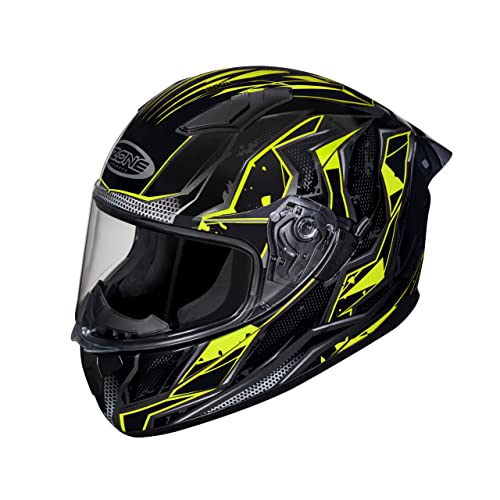 OZONE MOTO Sprint Motorradhelm Breiter Sichtwinkel 2 Größen EPS Zahlreiche Belüftungskanäle Sonnenblende Anti-Fog-Visier