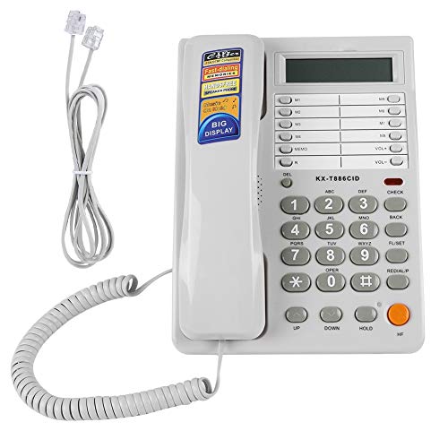 Schnurgebundenes Telefon, Wand/Tisch klassisches Schnurtelefon mit ID Display, schnurgebundenes Festnetztelefon für Büro Home