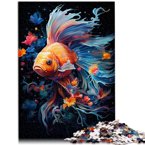 Puzzles, Geschenke, Spielzeug, Bunter Psychedelischer Goldfisch, Puzzle für Erwachsene, 1000 Teile, anspruchsvolles Puzzlespiel und Familienspiel, 1000 Teile (50 x 75 cm)