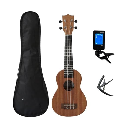 Mini-Musikinstrument-Ornamente Mahagoni-Ukulele mit Delfin- und Ananas-Design, einzigartige mikrosüße Dekoration, tragbares Kunsthandwerk, klassische Mini-Tasche, Stimmgerät, Kapodaster (Color : 2)