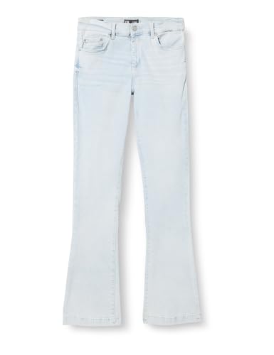 LTB Jeans Damen Jeanshose Fallon - Jeans Damen mit Reißverschluss und einfachen 5 Taschen, Flacher Vorderseite und mittlerer Taille aus Baumwollmischung - Hell Blau Größe 31/32