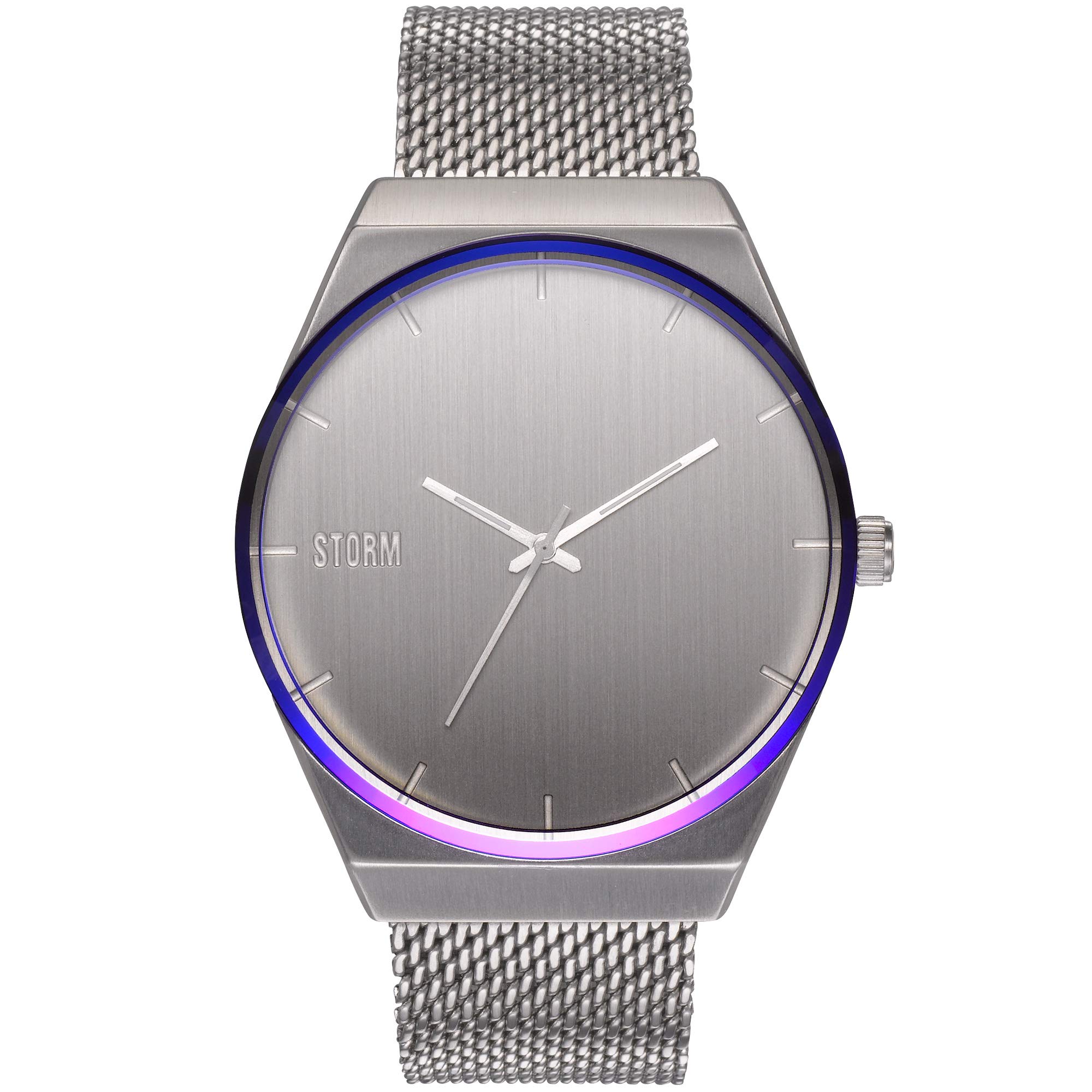 STORM London Cirero, Edelstahlgehäuse, Mesh Armband, 3 bar Wasserdicht, 43mm, 47477 (Silver)