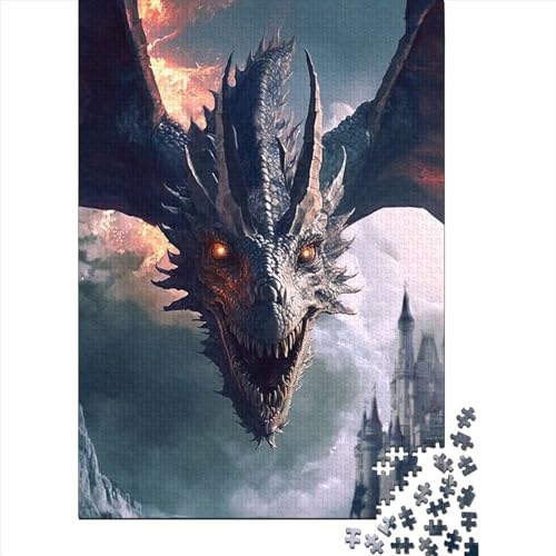 Holzpuzzle „Fliegender Drache“ für Erwachsene und Teenager, 1000 Teile für Erwachsene, schwierige Puzzles, Holzpuzzles für Erwachsene und Teenager (Größe 29,53 x 19,69 Zoll)