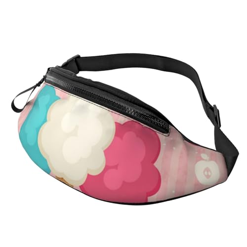 HSJFS Sporttasche mit niedlichem Mops-Motiv, lässige Brusttasche, COTTON CANDY, Einheitsgröße