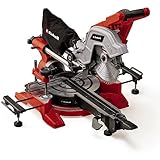 Einhell Zug-Kapp-Gehrungssäge TE-SM 8 L Dual (1800 W, max. 65 mm x 305 mm Schnitttiefe/-breite, Ø 216 mm Sägeblatt, beidseitig neigbarer Sägekopf, Zugfunktion, Laser)