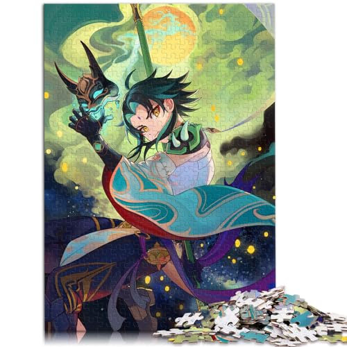 Puzzle Genshin Impact Xiao 1000-teiliges Puzzle für Erwachsene, Holzpuzzle, jedes Teil ist einzigartig – anspruchsvolles, unterhaltsames Familienspiel, 1000 Teile (50 x 75 cm)