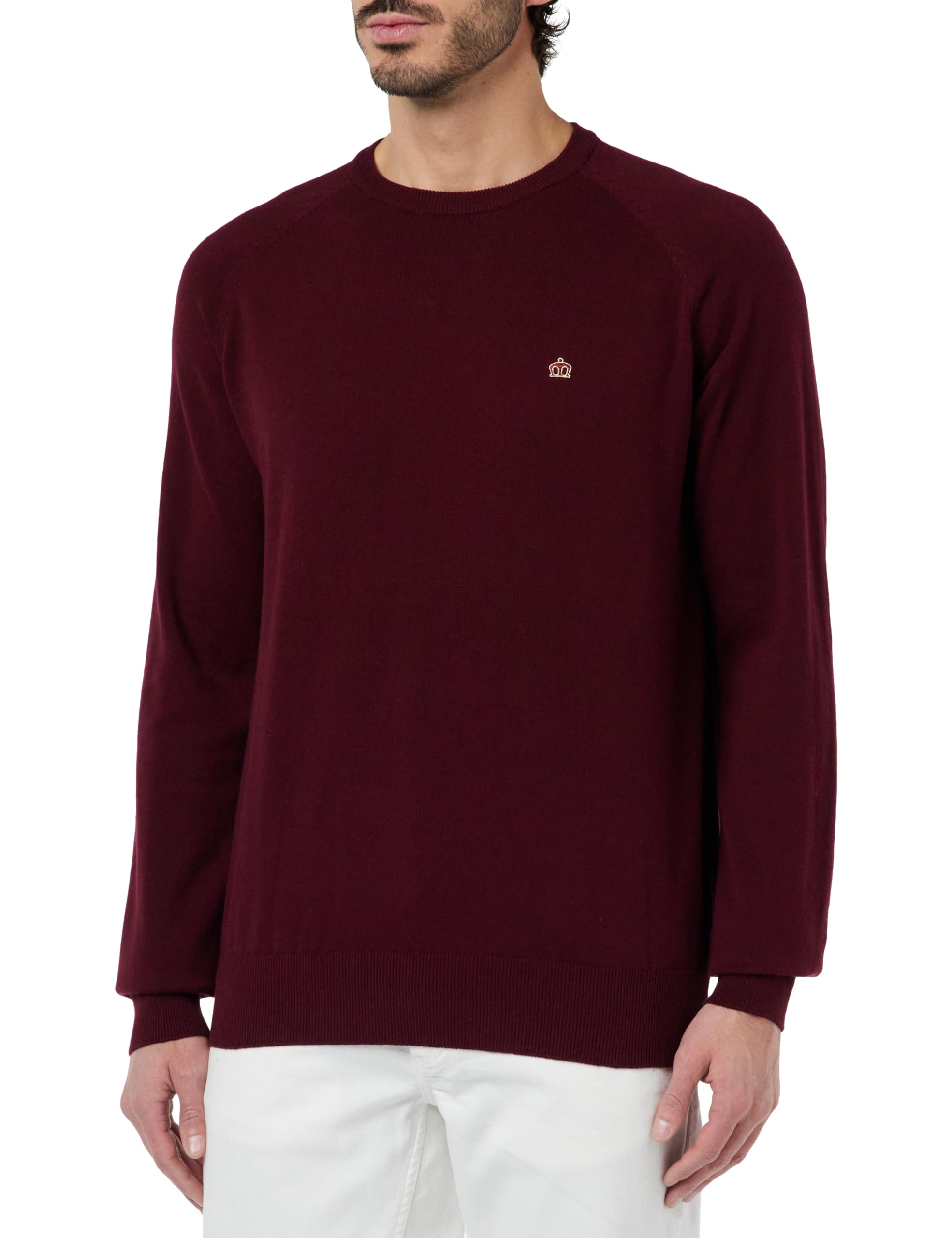 Merc Herren Berty Cashmere Blend Jumper Sweater Pullover, Burgunderrot, XX-Large