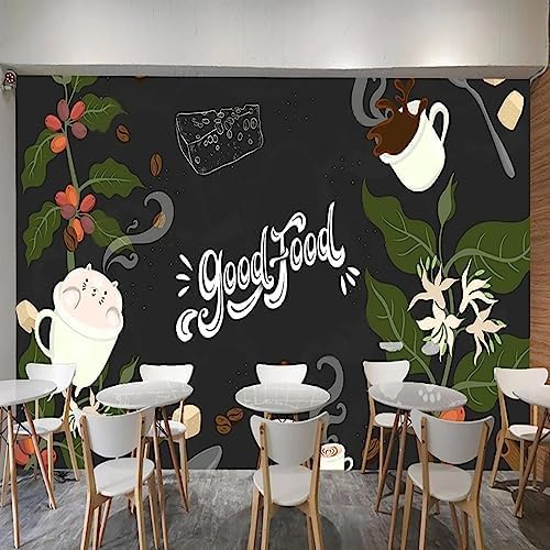 Einfache Gastronomie Coffee Shop Kreidetafel Restaurant Hotel Arbeit Fototapete 3D Tapete Home Dekoration Wohnzimmer Sofa Schlafzimmer Tv Hintergrund Wand-250cm×170cm