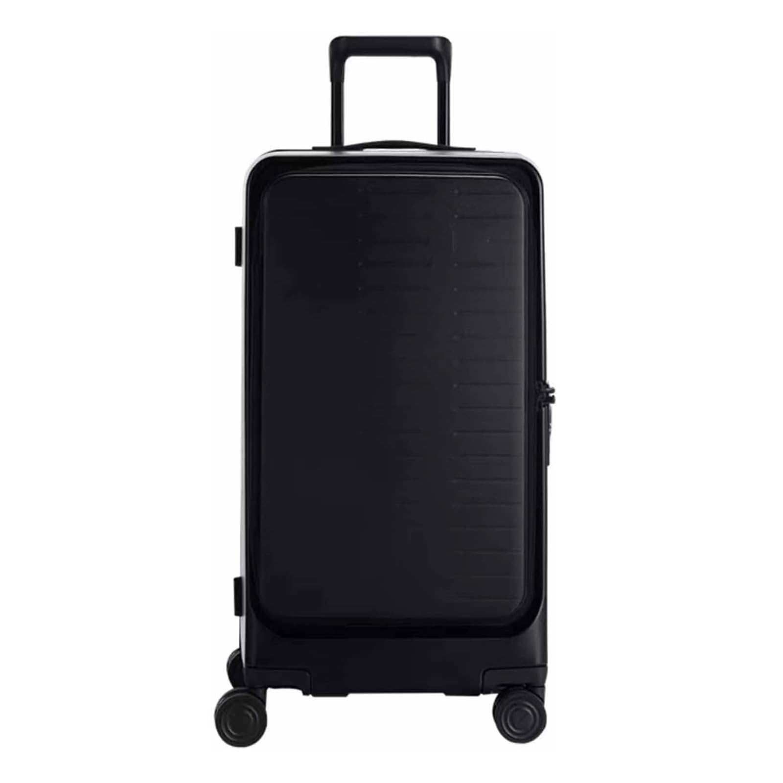 LANAZU Tragbarer Koffer, Koffer mit Aluminiumrahmen und Rollen, Trolley-Koffer mit TSA-Zahlenschloss, geeignet für Reisen und Urlaub (Black 43 * 36 * 70CM)