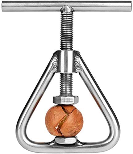 Nussknacker for Walnüsse, Kastanien, Macadamia, Haselnüsse, Paranüsse, Mandeln, Mandelspaltmaschine aus Edelstahl, praktisches Küchenzubehör, silber