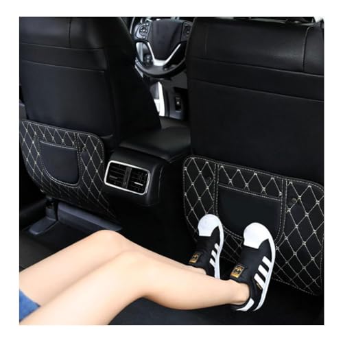 Auto Rücksitz Anti Kick Pad für Audi A1 Allstreet Citycarver GB, PU Leder Autositz Rückenlehnenschutz mit Organizer Taschen Wasserdicht Zubehör,s