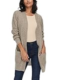 JDY Damen JDYmiggy Megan L/S Cardigan Knt Noos Strickjacke, Cement, XL