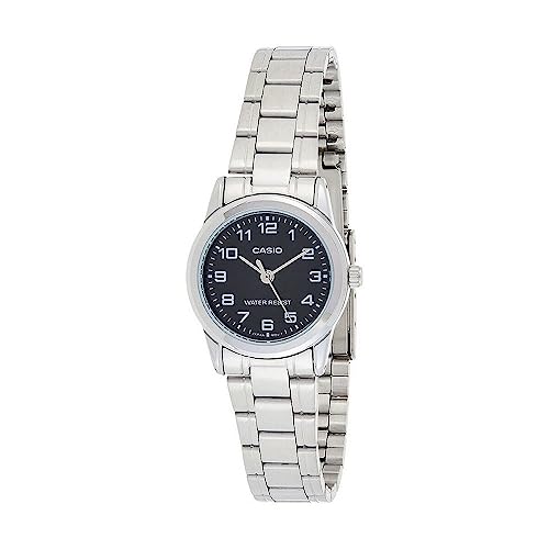 CASIO Damen Analog Quarz Uhr mit Edelstahl Armband LTP-V001D-1