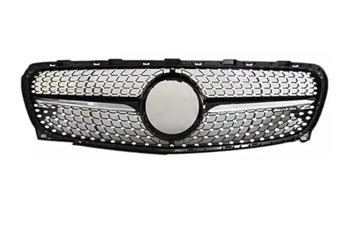 Frontgrills Für Benz Für GLA X156 2014-2019 Modifizierter Haubeneinlass Mesh Trim Styling Frontstoßstangengrill Renngrill Front Bumper Grille(17-19 Diamond Black)