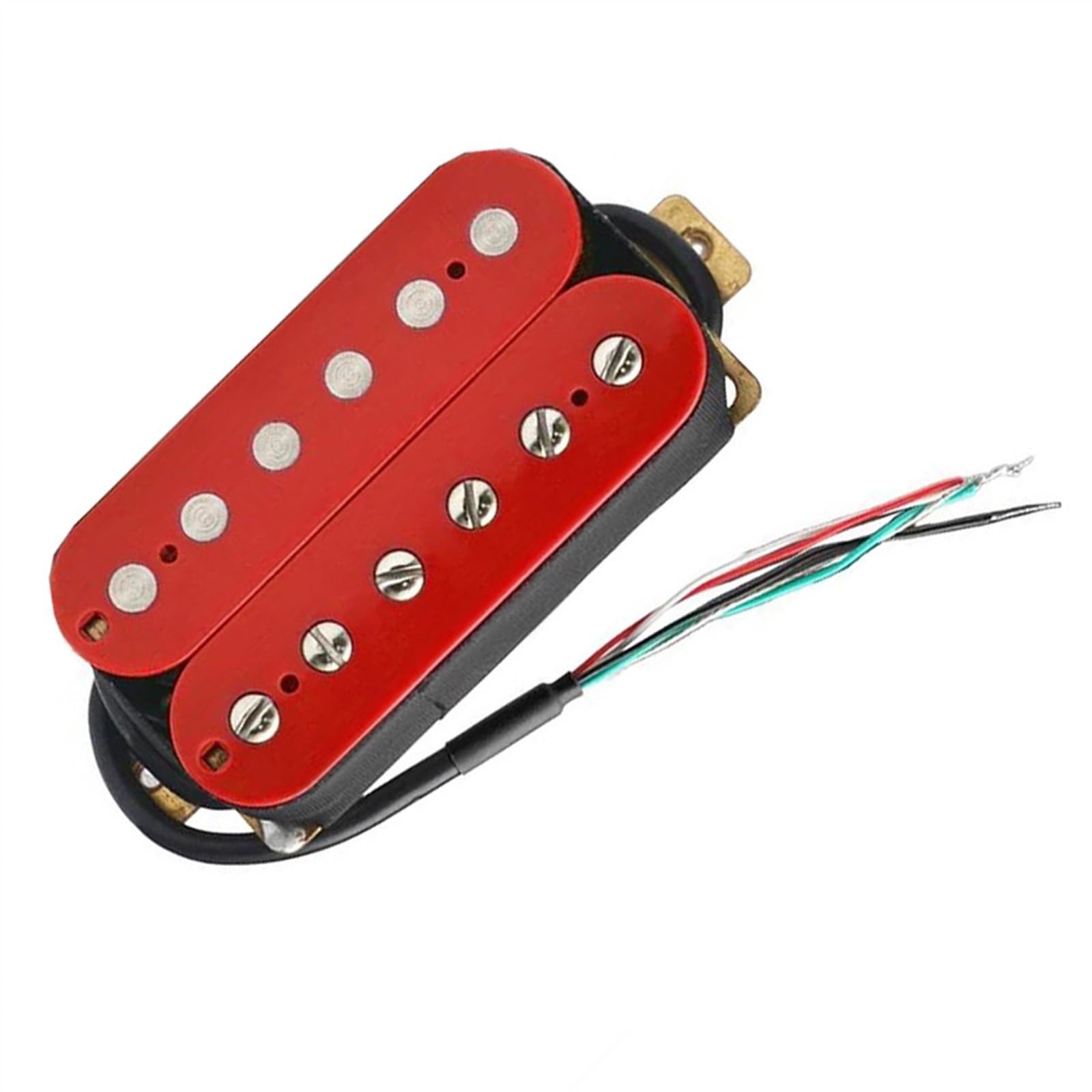 Roter E-Gitarren-Humbucker-Steg-Tonabnehmer mit vier Leitern und Schildgitarrenteilen Single-Coil-Tonabnehmer