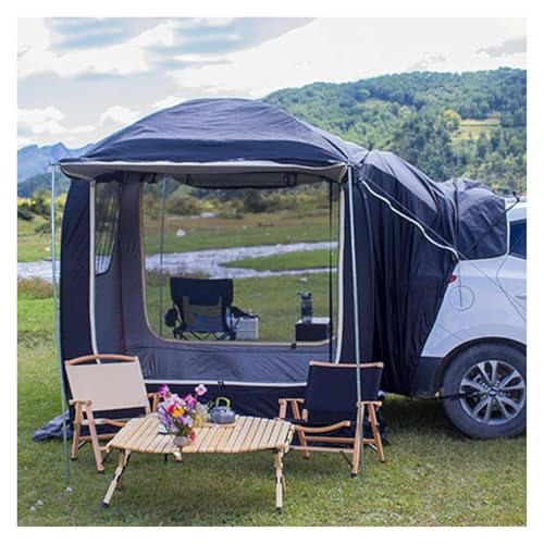 Auto Vorzelt Camping, Kofferraumzelt, einfach aufzubauen, Auto-Markise, Sonnenschutz, Camping-SUV-Heckzelt, tragbares, wasserdichtes Dachzelt, Autoüberdachung for SUV, Minivan, Schrägheck(Black)