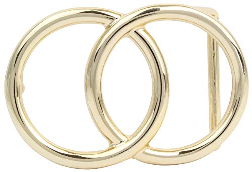 BELTINGER Gürtelschnalle Cerchi 4,0 cm | Buckle Wechselschließe Gürtelschließe 40mm Massiv | Wechselgürtel bis 4cm | Gold Glänzend