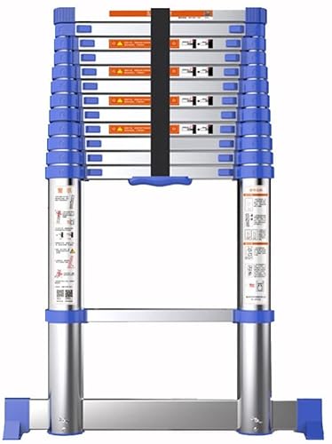 RASOANOA Teleskop-Anlegeleiter, ausziehbare Teleskopleiter, Anlegeleiter, tragbare Ingenieurleiter, Klappleiter aus Aluminiumlegierung für Zuhause (Größe: 2,0 m), interessant Ambitious