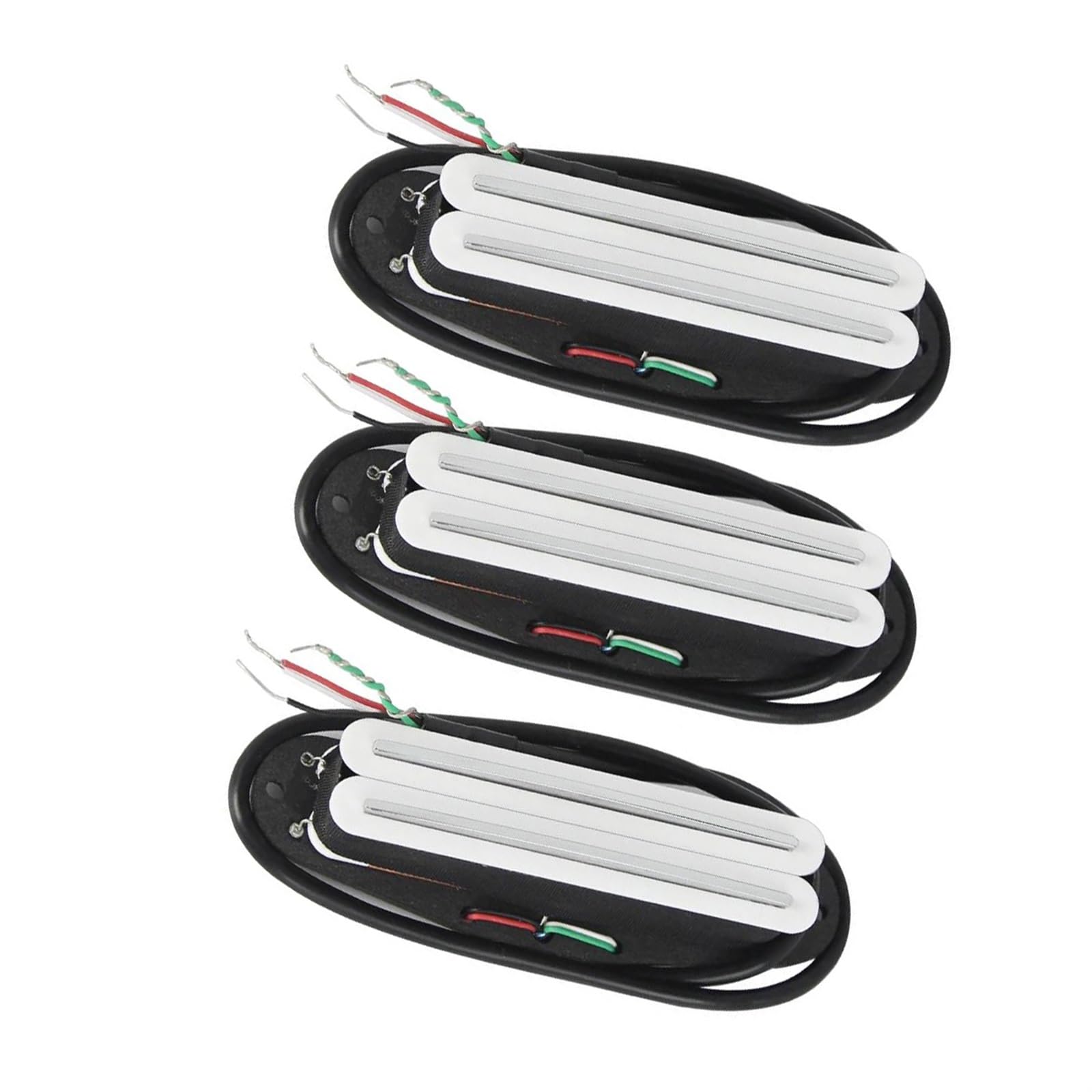 3PCS Weißer Satz Dual Hot Rails Humbucker Gitarren-Pickups 6k+9k+12k Für SSS E-Gitarre e gitarren tonabnehmer