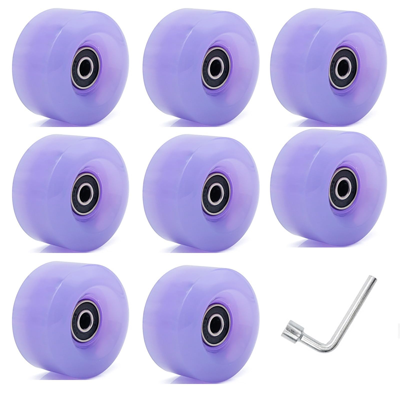 BFVAKBKYT Rollschuh-Räder, Ersatz-Skateboard-Rollen, Skateboard-Rollen 82A, Ersatzzubehör for Inline-Roller, 8er-Pack(Purple)