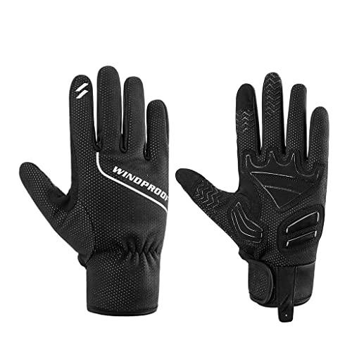 bnsggl 1 Paar Winter Warme wasserdichte Anti Slip Thermal Für Radfahren Fahrrad Outdoor Voll Finger Handschuhe Für Männer Frauen