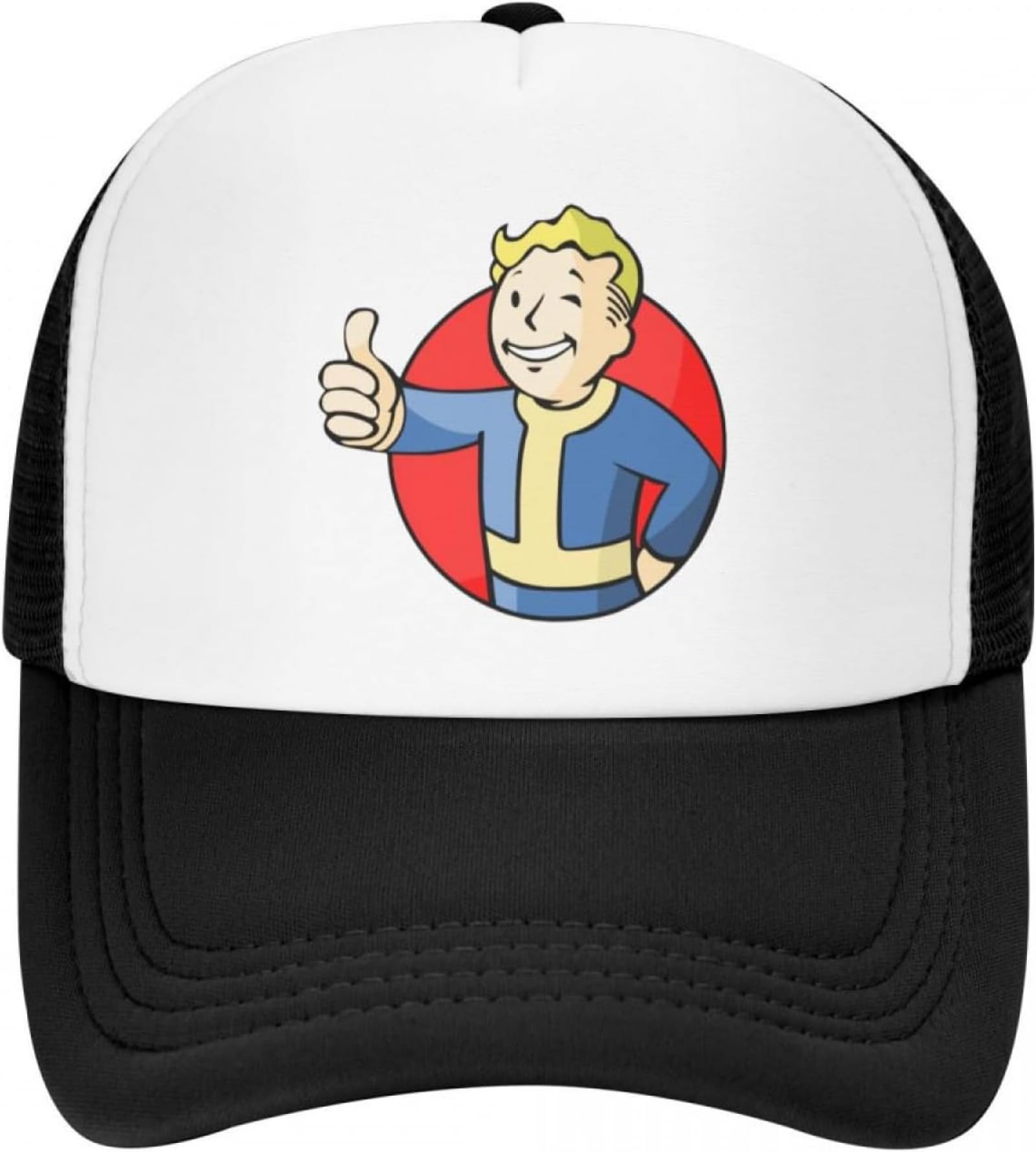 GPMZZMIX Baseballkappe Hiphop Sonnenhut personalisierte Vault Boy Baseballkappe für Männer und Frauen atmungsaktive Videospiel Trucker Mütze Sportgeschenk