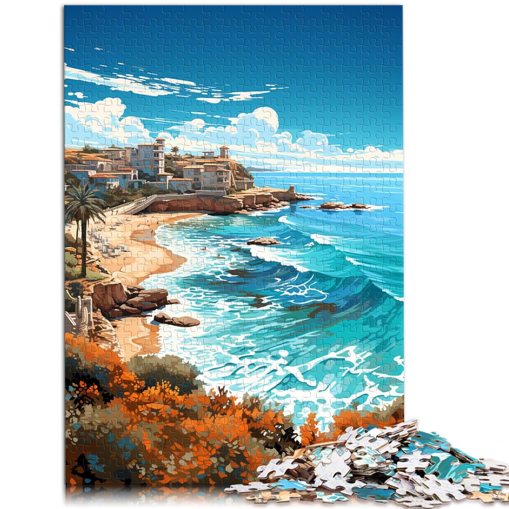 Puzzle-Geschenk: Die farbenfrohe Psychedelia von Muro Beach. 1000 extragroße Teile. Holzpuzzle. Tolle Geschenke für Weihnachten. 1000 Teile (50 x 75 cm).