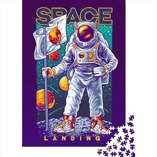 1000-teiliges Puzzle für Erwachsene, Weltraum- und Astronauten-Puzzle für Erwachsene, Puzzle mit 1000 Teilen, Puzzle für Erwachsene, Lernspiel, Herausforderungsspielzeug, 75 x 50 cm