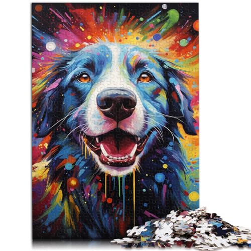 Puzzles, Malen, Farbe, Sternenhimmel, Hund, 500-teiliges Puzzle, Lernspiele, anspruchsvolles, unterhaltsames Spiel für die ganze Familie, 500 Teile (38 x 52 cm)