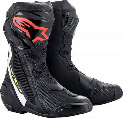 Alpinestars Racing Motorradstiefel Supertech R Boots 2021 mit Sicherheits-Innenstiefel, BLACK, 46 EU