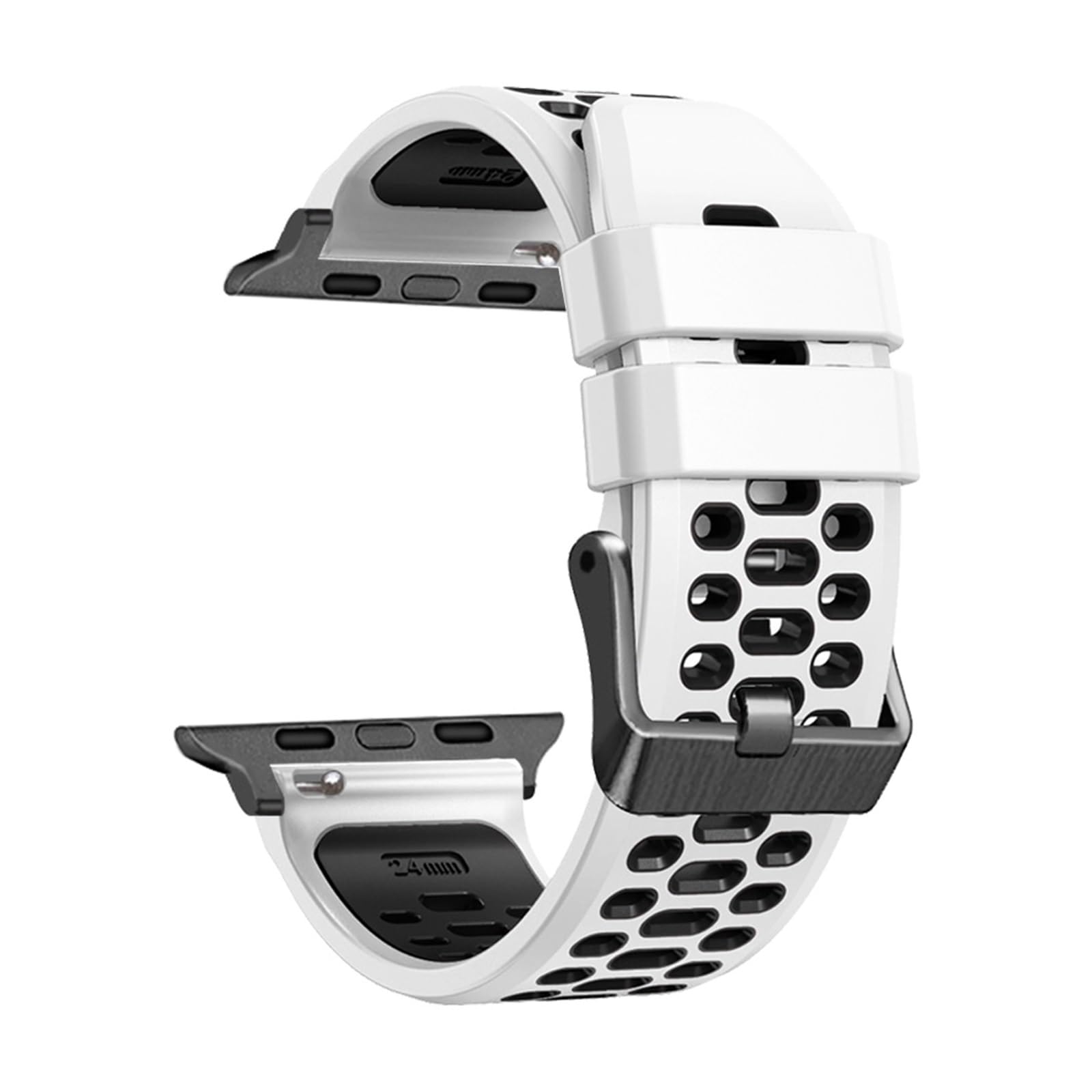 IOTUP FKM Gummi-Uhrenarmband für Apple Watch Ultra 1, 2, 49 mm, Ersatz-Uhrenzubehör, Armband 9, 8, 7, 6, 5, 4, SE-Serie, 45 mm, 44 mm, 42 mm, 45 mm, Achat