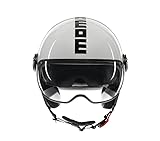 MOMODESIGN Unisex – Erwachsene Fgtr Evo E2206 Jethelm, Mono White Quarz/Black, M