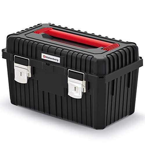 Profi Werzeugbox Werkzeugkasten Toolbox Kunststoff | Komfortabler Griff | Ladefähigkeit bis 30 kg | 585 x 360 x 337 mm