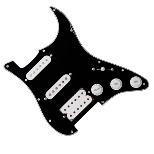 Standard-Pickguard-Tonabnehmer SSH E-Gitarre Schlagbrett Pickup Vordere Abdeckung Schaltung Montage Set Gitarre Ersatzteile (Color : 9)